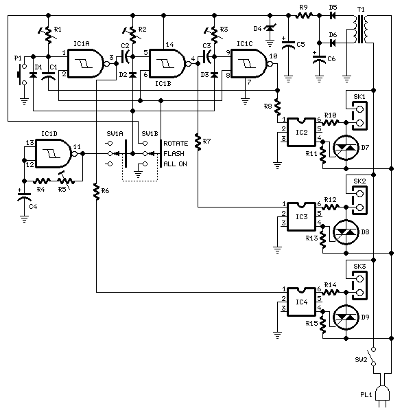 Rotating & Flashing 230V Lights