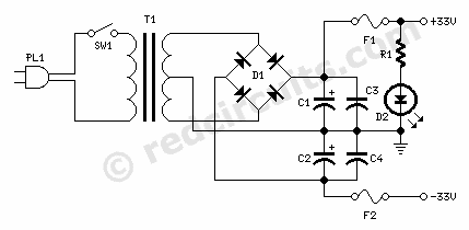 Class B 45W Amplifier Power Supply